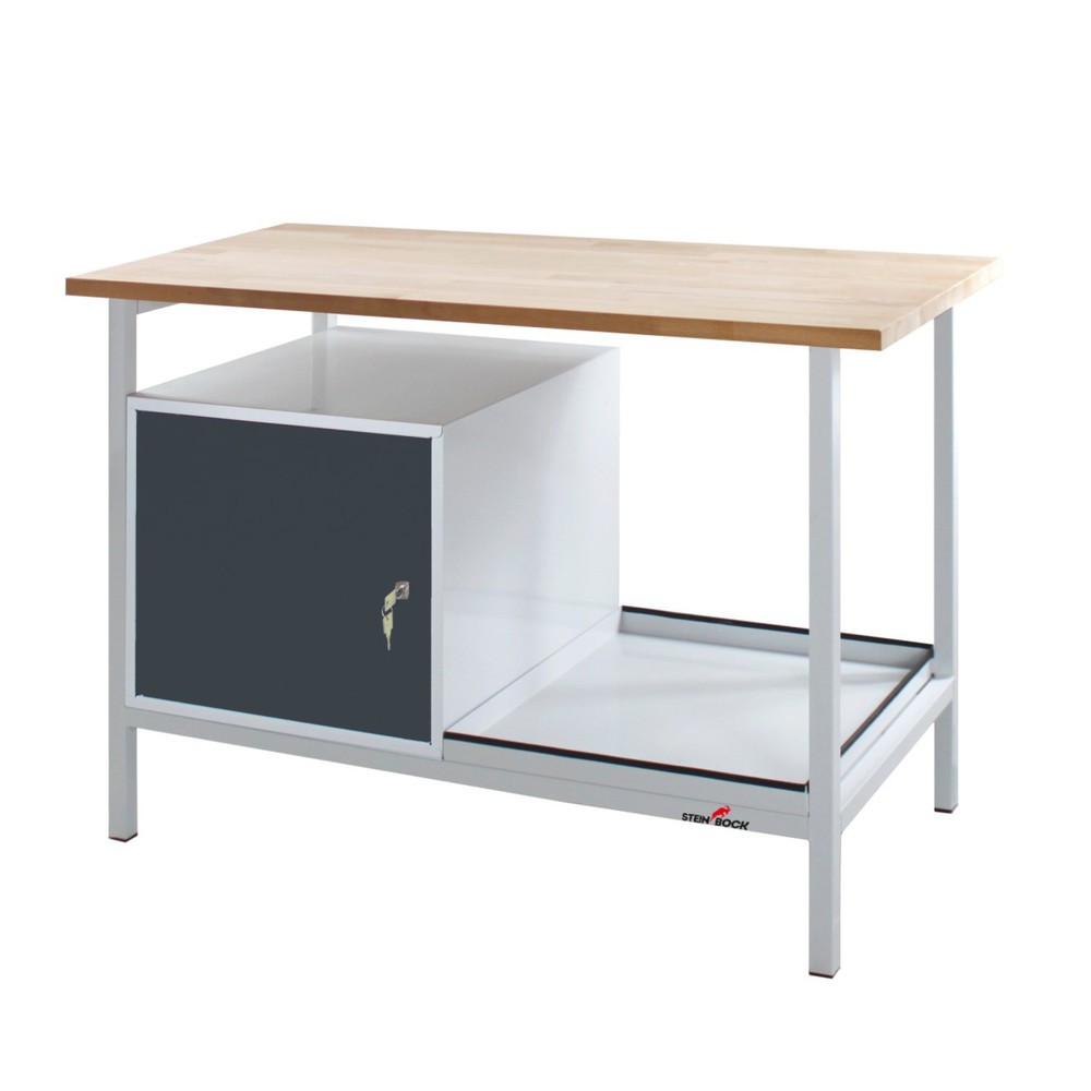 Steinbock® Werkbank Cube, 1 Tür, TK 300 kg, HxBxT 825 x 1.200 x 600 mm