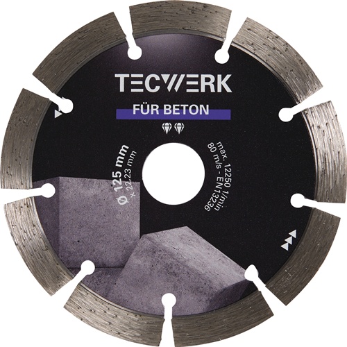 Diamanttrennscheibe BETON D.125mm Bohr.22,23mm Seg.-B.33,8mm