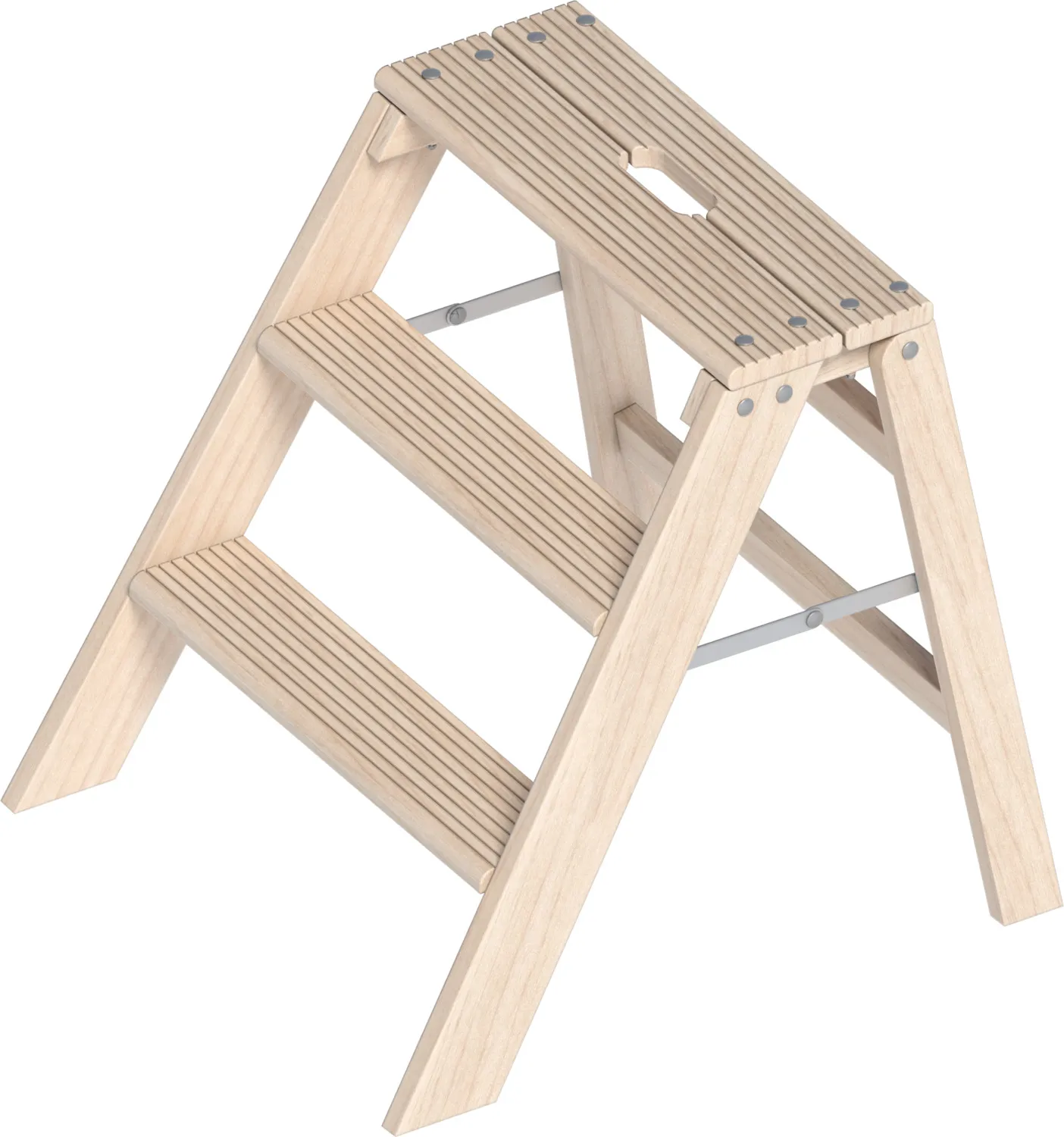 Layher Klappbarer Holzstufentritt 1055 3 Stufen