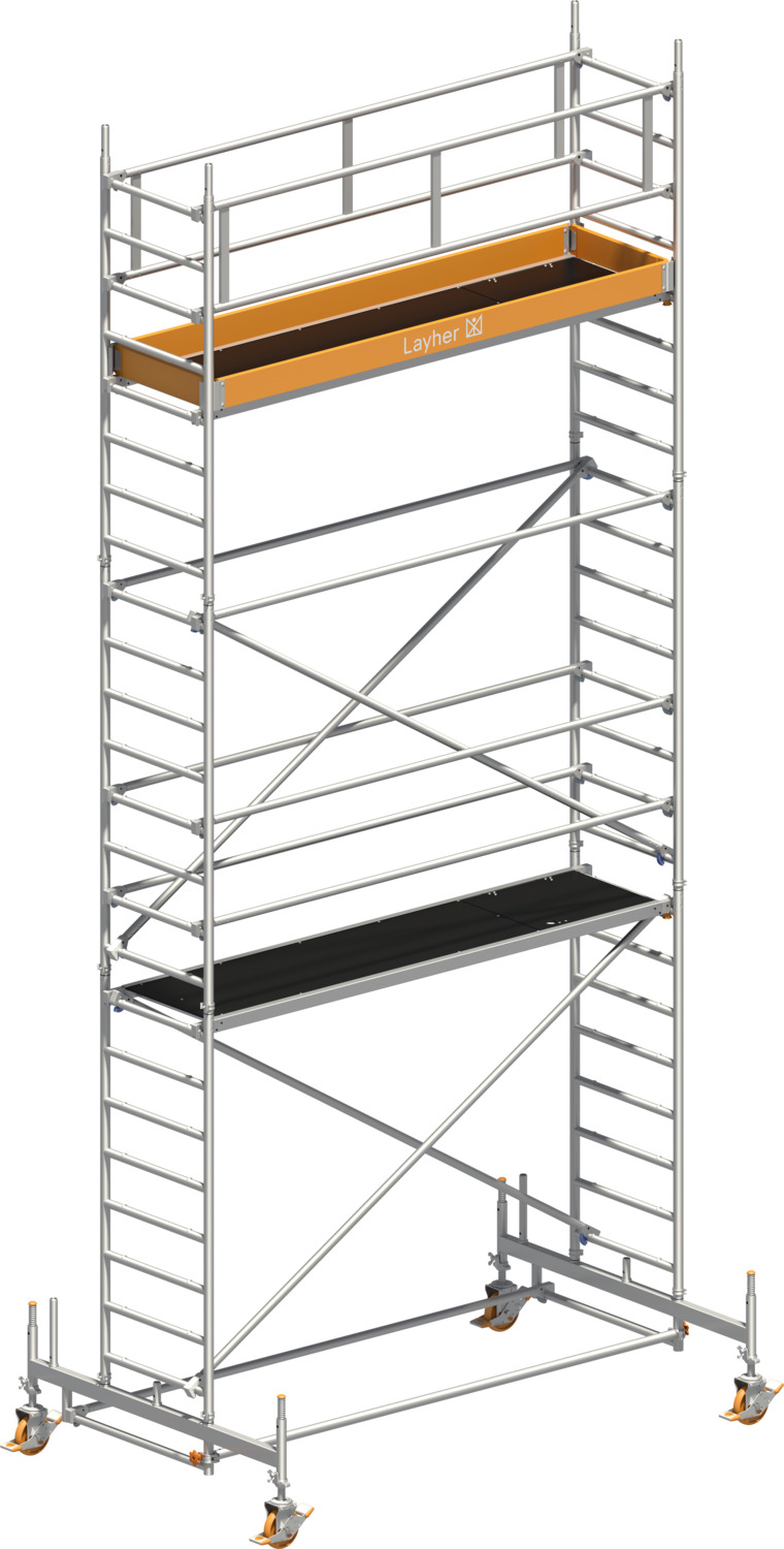 Layher Fahrgerüst Uni Standard Typ: 1105 | SH: 5,35 m / AH: 7,35 m