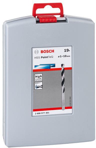 Bosch Metallspiralbohrer PointTeQ DIN388 19tlg. Arbeits-L.12-87mm D.1-10mm HSS Typ N