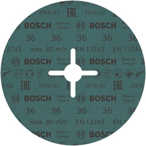 Bosch Fiberschleifscheibe PRO R574 Zirkonkorund Bohrungs-D.22,23mm Kreuzschlitzlochung 