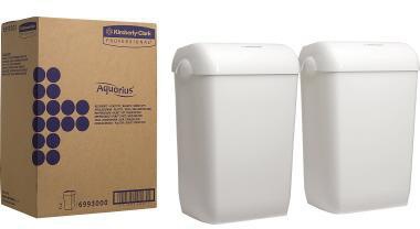 Aquarius Objektpapierkorb 6993 44x28x28cm weiß 2 St./Pack.