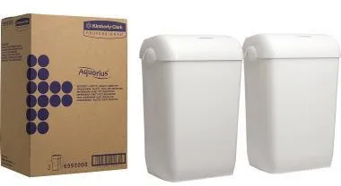 Aquarius Objektpapierkorb 6993 44x28x28cm weiß 2 St./Pack.