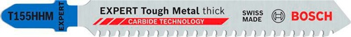 Bosch Stichsägeblatt EXPERT Tough Metal thick L.92mm T 155 HHM geschliffen 3 St 