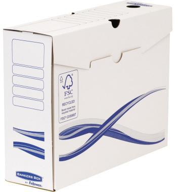 Bankers Box Archivschachtel Basic 4460202 A4+ 100mm ws/bl 25 St./Pack