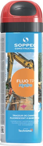 Baustellenmarkierspray Fluo TP Hydro neonrot 500ml Spraydose SOPPEC