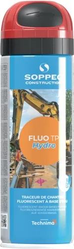 Baustellenmarkierspray Fluo TP Hydro neonrot 500ml Spraydose SOPPEC