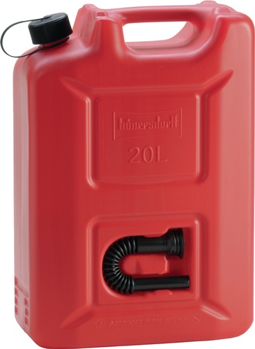 Kraftstoffkanister PROFI 20l rot HDPE L350xB165xH495mm HÜNERSDORFF