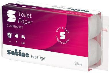 Satino Toilettenpapier 043030 Prestige 4lg hw 150Blatt 8 St./Pa
