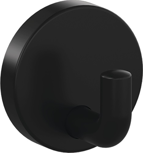 Einzelhaken 477.90B010 einfach A.45mm PA 90 tiefschwarz ma D.50mm HEWI