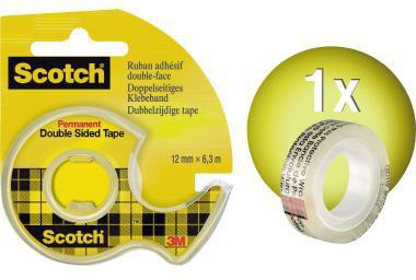 Scotch Handabroller 665H1263 +1Rolle doppelseitiges Klebeband