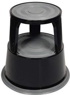 Soennecken Rollhocker 3617 mit 3 Gleitrollen Metall schwarz