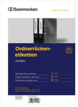 Soennecken Ordneretikett 66308 schmal/kurz sk weiß 700 St./Pack.