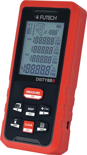Laserentfernungsmesser DISTY 80 RED 0,05 b.80m ± 2mm IP 54 FUTECH Laserentfernungsmesser DISTY 80 RED 0,05 b.80m ± 2mm IP 54 FUTECH