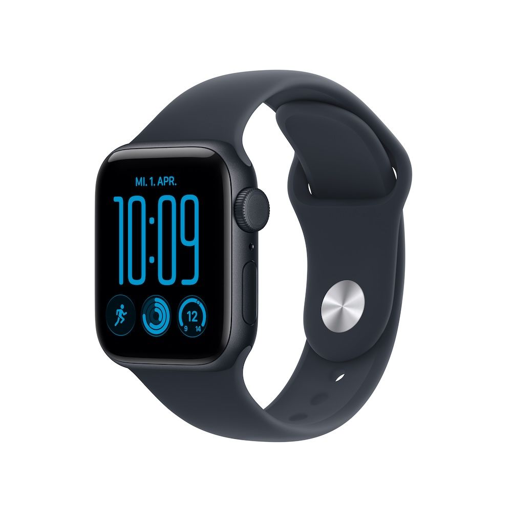 Apple Watch SE 3 2026, Mitternacht, Navyblau, 44mm, GPS, S/M