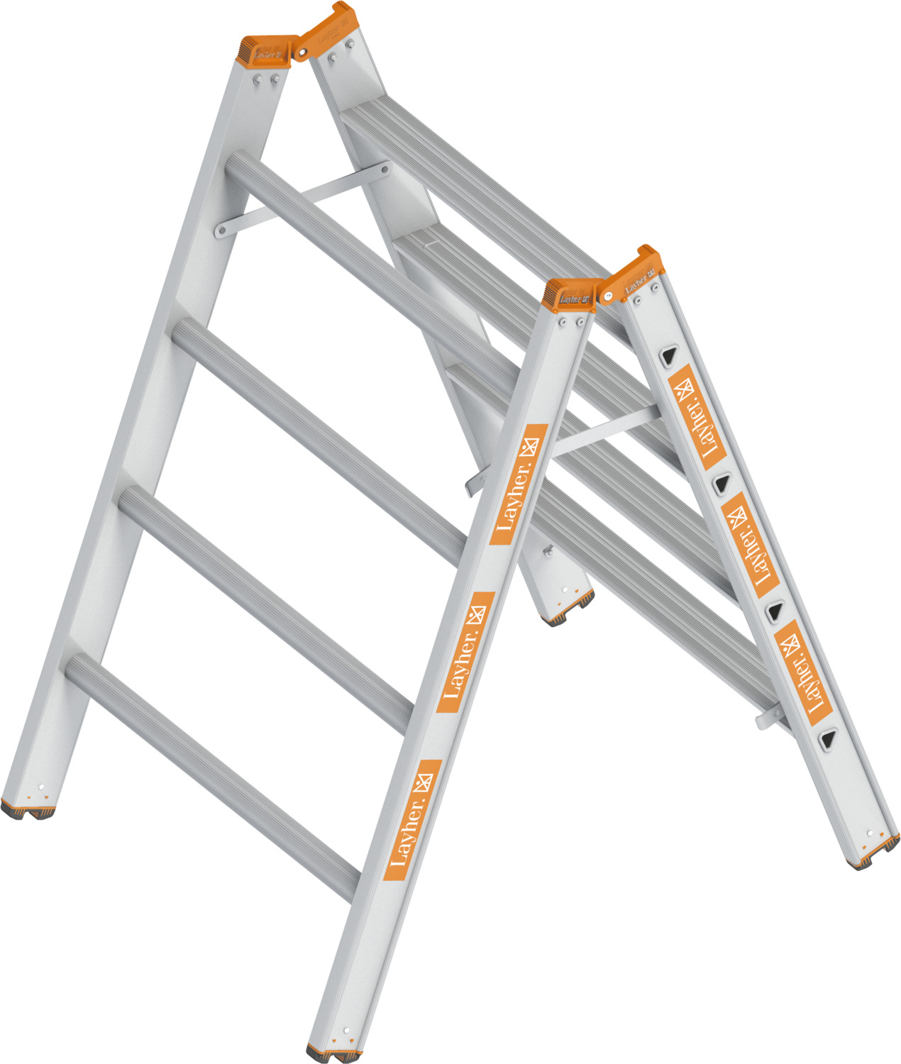 Layher Arbeitsbock TOPIC 1047 4 Stufen mit Rundrohr