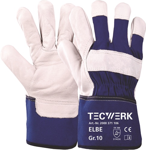 TECWERK Handschuhe Elbe Gr.10 blau EN 388 PSA II