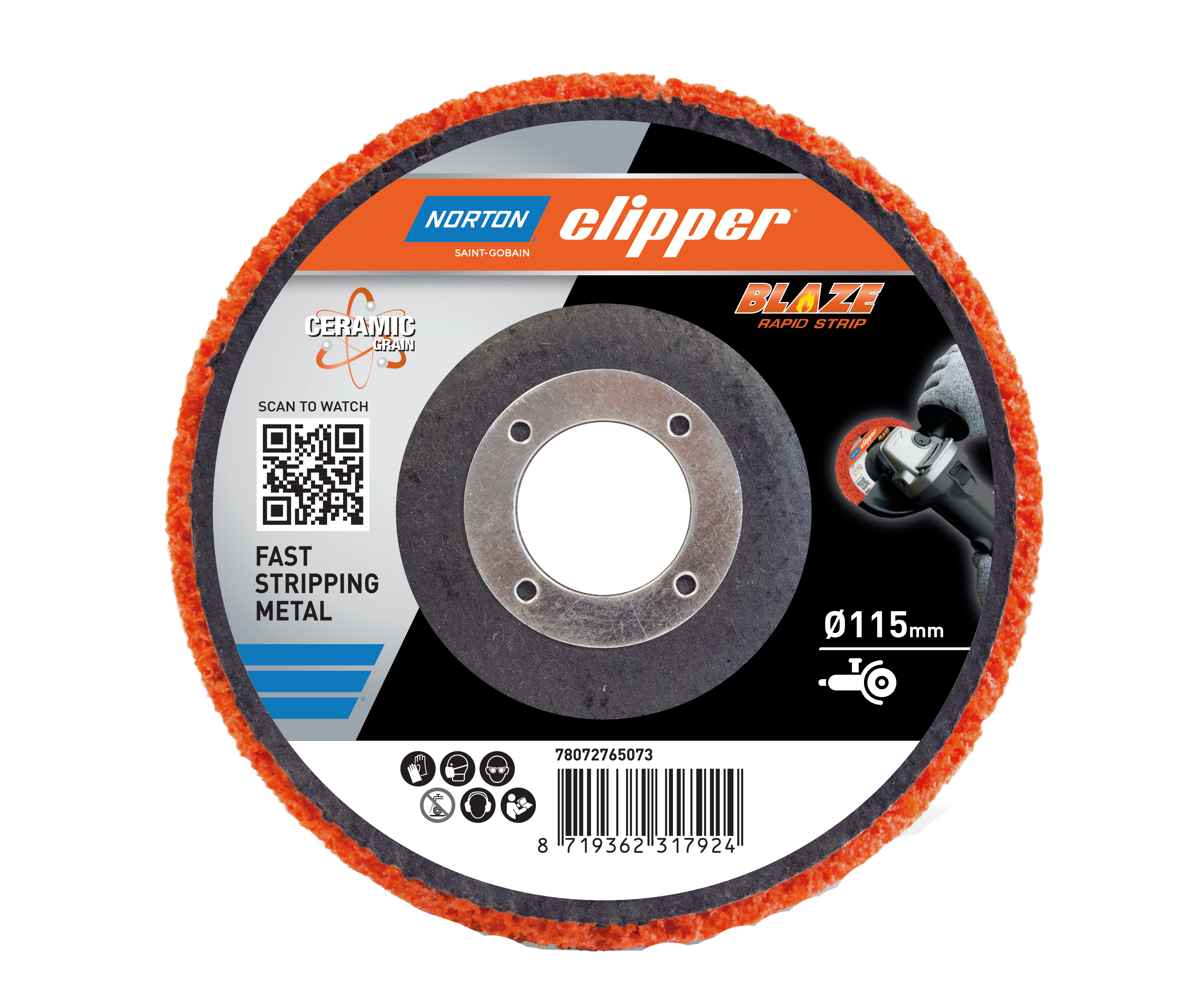 Norton Clipper Vliesschleifscheibe Rapid Strp Blaze Metall