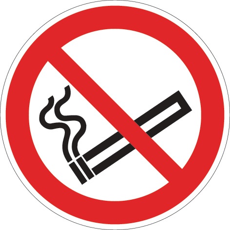 Verbotszeichen ASR A1.3/DIN EN ISO 7010 Rauchen verboten Folie