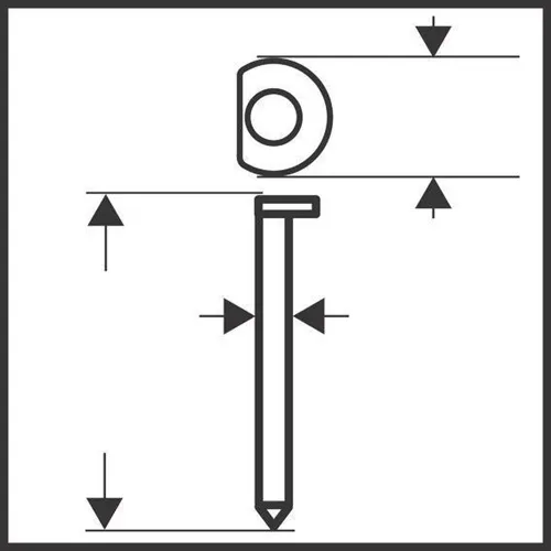 Bosch Senkkopfstift 64-34 63NR L.63mm Edelstahl f.GSK 64-34