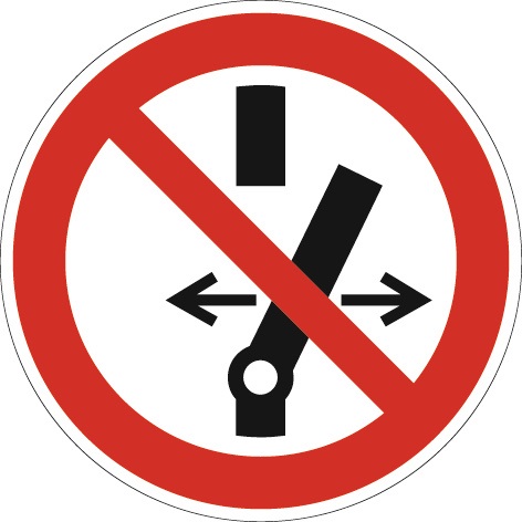 Verbotszeichen ASR A1.3/DIN EN ISO 7010 Schalten verboten Ku.