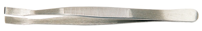 Flachpinzette Gesamt-L.120mm eckige Spitzen VA TECWERK