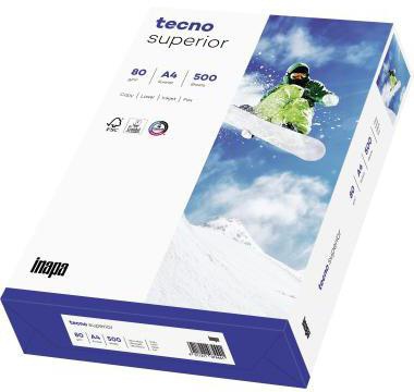 inapa tecno Kopierpapier Superior 2100011533 A4 gelocht 500 Bl./Pack.