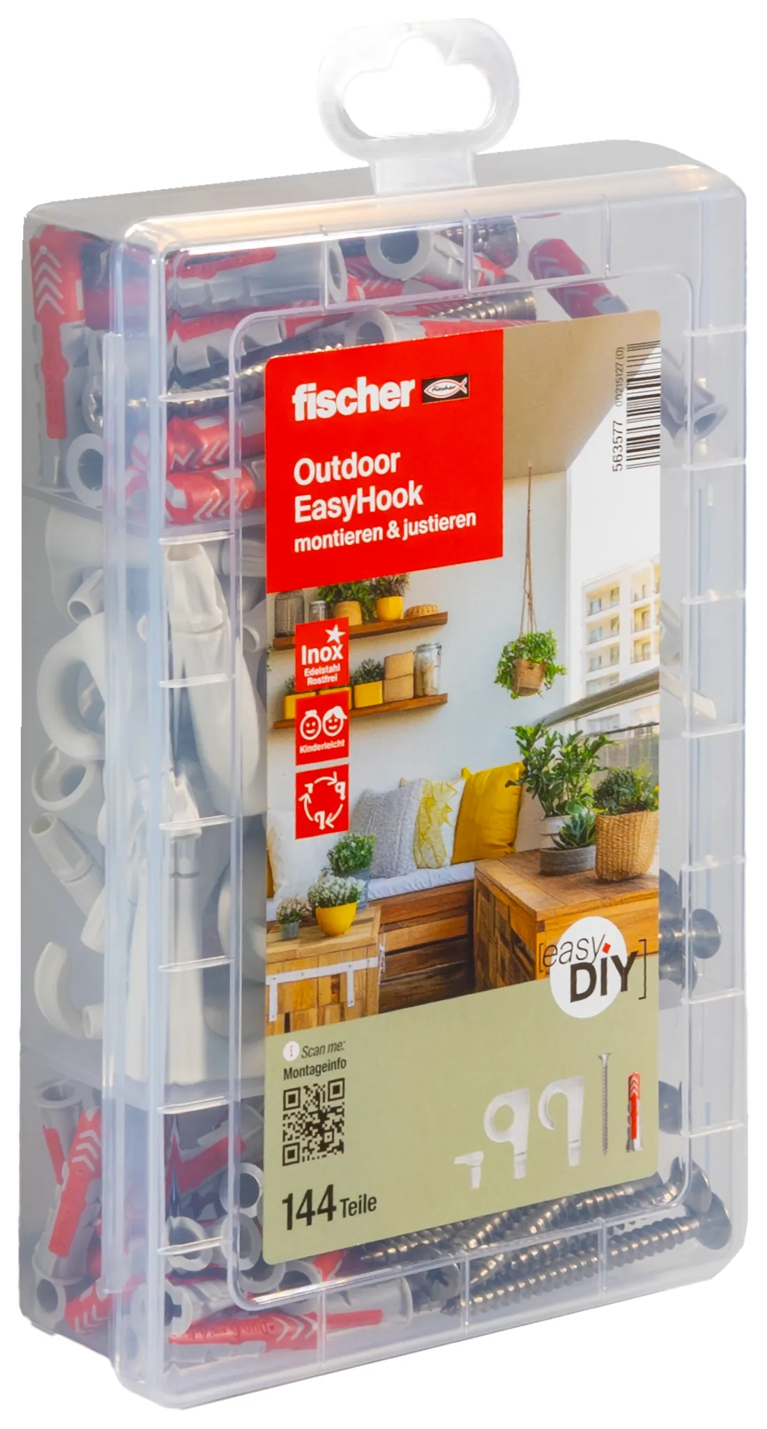 fischer EasyDIY Box Outdoor EasyHook (144 Teile)