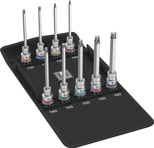 Steckschlüsselsatz 8767 C TORX® HF3 9-tlg.1/2 Zoll T20-T60 WERA