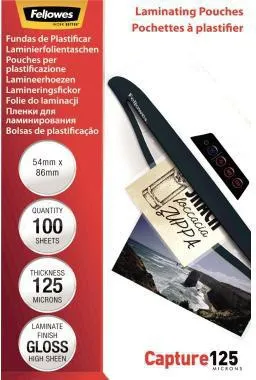 Fellowes Laminierfolie Capture 125 Mikron 5306302 54x86 100 St./Pack.