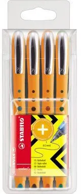 STABILO Tintenroller Bionic Worker fine 2016/4 0,4mm sort. 4 St./Pack.