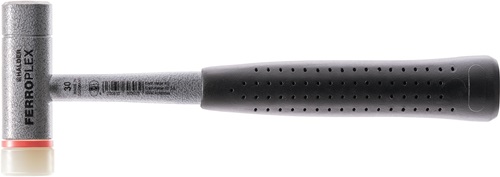 Schon- und Schlosserhammer FERROPLEX hart Stahlrohr Nylon weiß/Vergütungsstahl HALDER