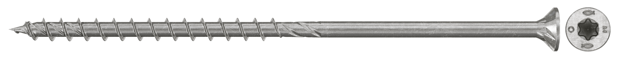 fischer Spanplattenschraube PowerFast FPF II CTP 6,0 x 90 A4 100, Senkkopf, Innenstern TX, Teilgewinde, Edelstahl A4