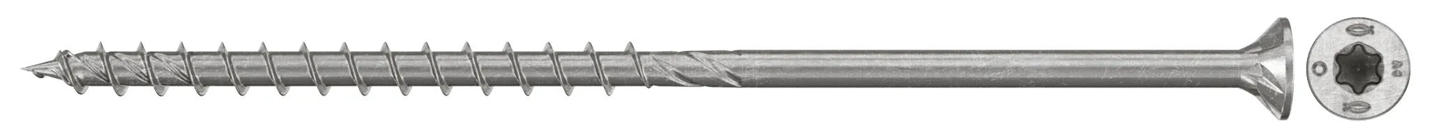 fischer Spanplattenschraube PowerFast FPF II CTP 6,0 x 100 A4 100, Senkkopf, Innenstern TX, Teilgewinde, Edelstahl A4