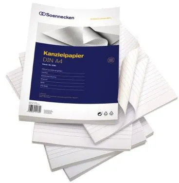 Soennecken Kanzleipapier 5281 A3/A4 o. Korrekturrand lin. 250 Bl./Pack.