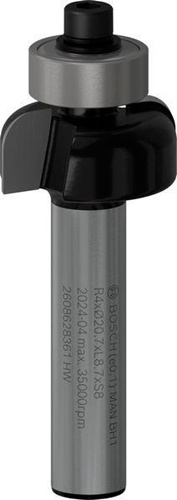 Bosch Hohlkehlfräser Arbeits-L.9mm D.20,7mm L.53mm Schaft 8mm Radius 4mm