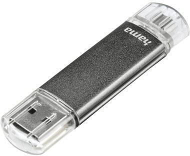 Hama USB-Stick FlashPen Laeta Twin 00123926 64GB 10MB/s USB 2.0 grau