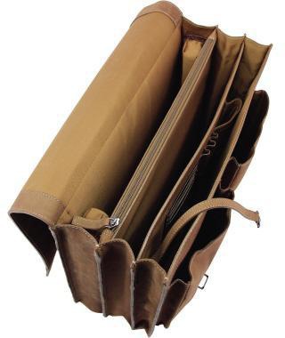 Pride & Soul Aktentasche EARL 47132 42x34x17cm Echtleder braun