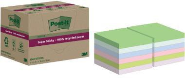 Post-it Haftnotiz Super Sticky Recycling 654 RSS12COL sort 12 St.