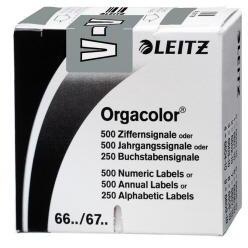 Leitz Buchstabensignal Orgacolor 66311000 V grau 250 St./Pack.