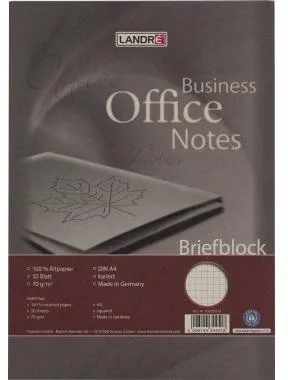 Landre Briefblock 100050116 DIN A4 Recycling 50Blatt kariert