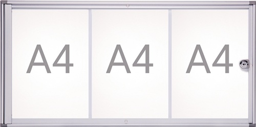 Schaukasten abgeschrägte Ecken für Innenbereich MAUL