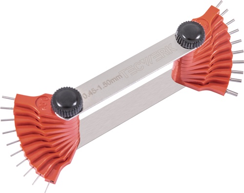 TECWERK Düsenlehre 1,5-3,0mm Stiftanzahl 16 St.