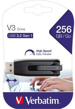 Verbatim USB-Stick V3 49168 256GB USB 3.0 grau