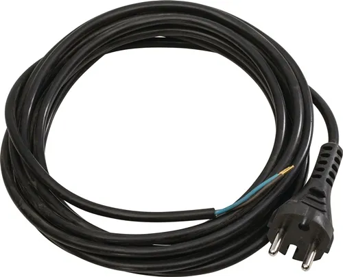 Anschlussleitung H05RN-F 2x1,0mm² 5m Schutzkon.st.schwarz WEINGÄRTNER