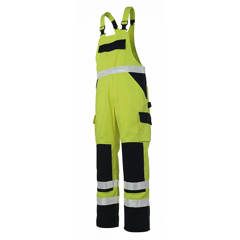 MASCOT Warnschutzlatzhose BARRAS warngelb/marine (07169-470)