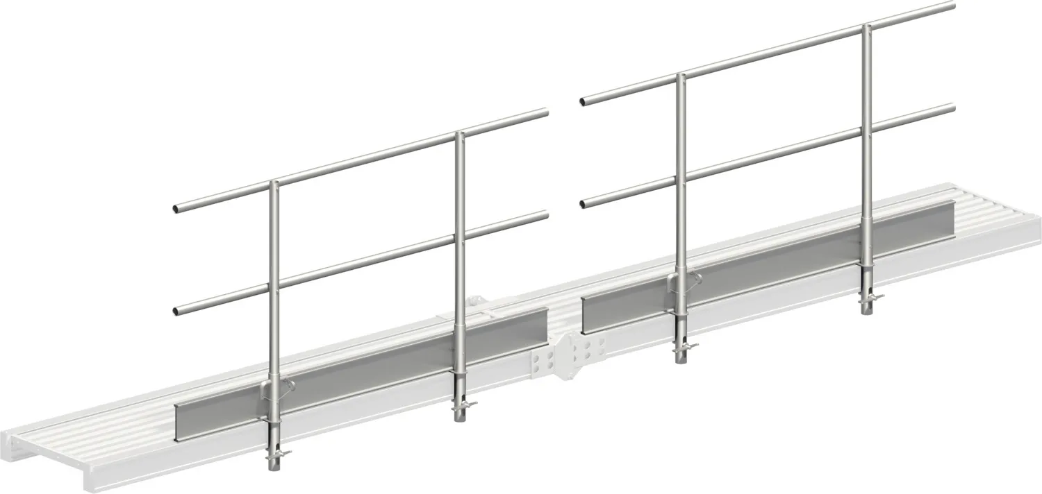 Layher Dreiteiliger Seitenschutz für Alu-Steg 600 (faltbar) 1349510 mit Länge: 5,1 m (einseitig)