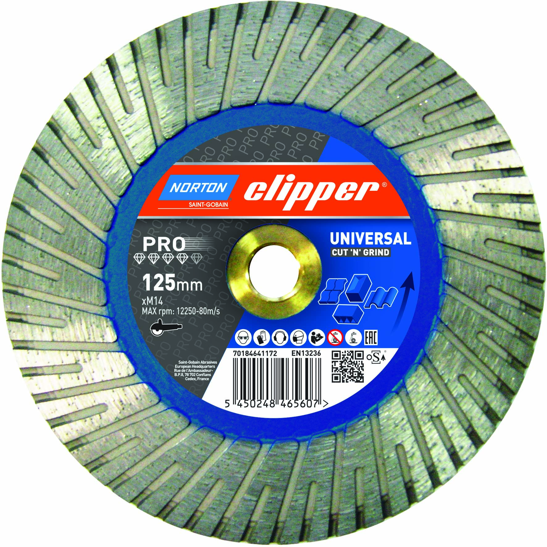 Norton Clipper Diamanttrennscheibe Pro Cut N Grind - 100  x  M14 mm