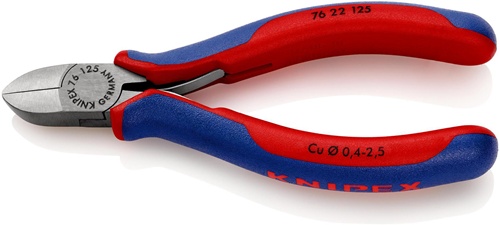 Seitenschneider L.125mm Form 2 Facette nein Kopf pol.Mehrkomp.-Hüllen KNIPEX